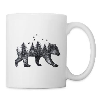 Nature Bear Drawing - Mug - white - Right