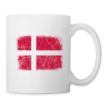 Danemark Drapeau danois Dannebrog Scandinavie - Mug blanc - blanc - Droite