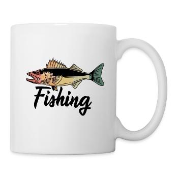 Pêche pêche pêche - Mug blanc - blanc - Droite