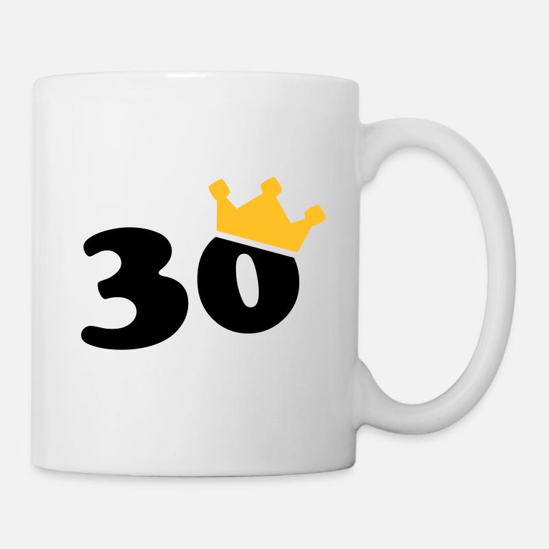 30 crown 30th birthday 30 years - Mug - white