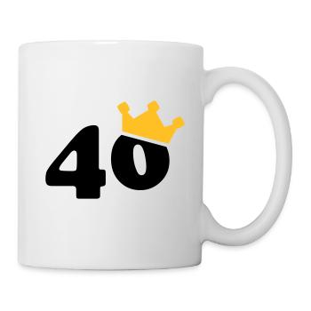 40 couronne 40 anniversaire 40 ans - Mug blanc - blanc - Droite