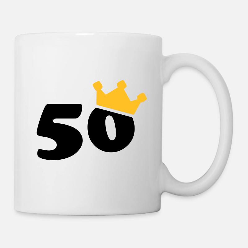 50 crown 50 birthday 50 years - Mug - white