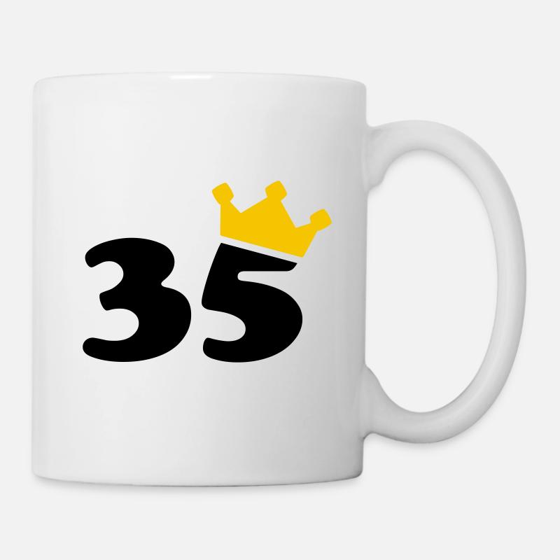 35 Couronne 35 anniversaire 35 ans - Mug blanc - blanc