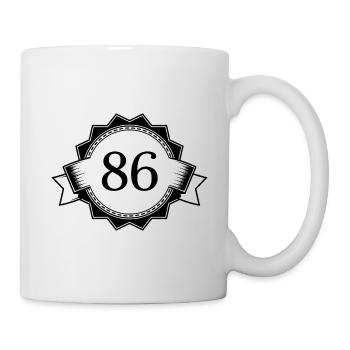 86 Number Emblem - Mug - white - Right