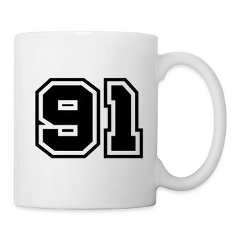 91 Number Symbol - Mug - white - Right
