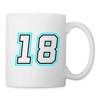 18 Zahl symbol - Tasse - Weiß - Rechts