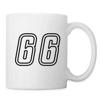 66 Zahl nummer - Tasse - Weiß - Rechts