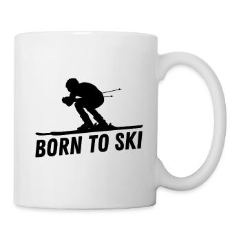 Born To Ski Skifahren Piste Apres Ski - Tasse - Weiß - Rechts