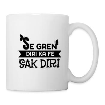 Se gren diri ka fe sak diri - Mug blanc - blanc - Droite