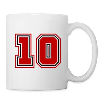 10 Zahl symbol - Tasse - Weiß - Rechts