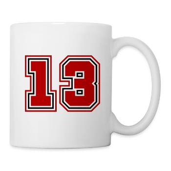 13 Zahl symbol - Tasse - Weiß - Rechts