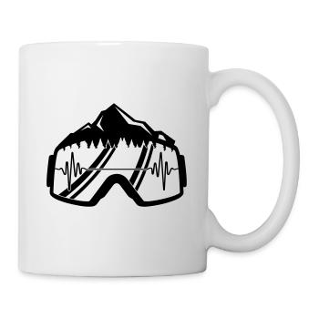 ski goggles pulse - Mug - white - Right