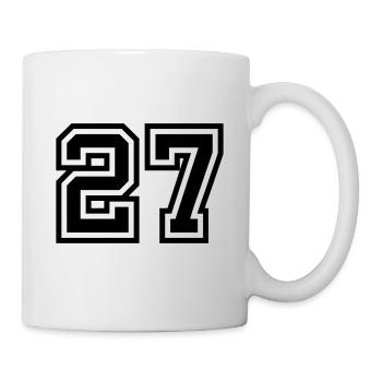 27 Zahl symbol - Tasse - Weiß - Rechts