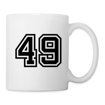 49 Zahl symbol - Tasse - Weiß - Rechts