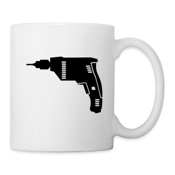Bohrmaschine - Tasse - Weiß - Rechts