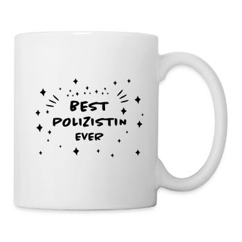 Polizistin Lustige Spruch Polizei Sprüche Geschenk - Tasse - Weiß - Rechts