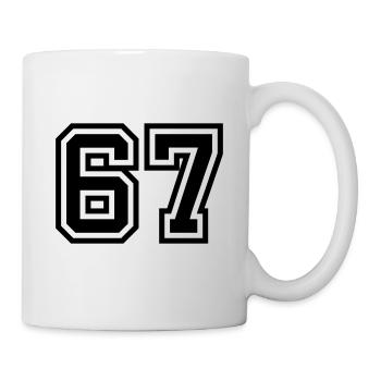 67 number symbol - Mug - white - Right