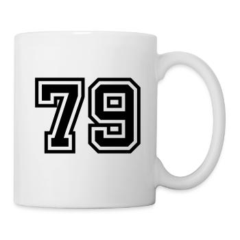 79 Zahl Symbol - Tasse - Weiß - Rechts