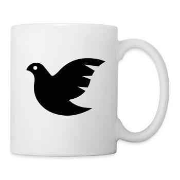 Symbole de la colombe - Mug blanc - blanc - Droite