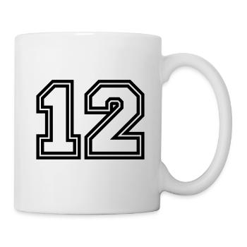 Symbole de 12 chiffres - Mug blanc - blanc - Droite