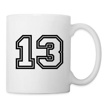 13 Symbole numérique - Mug blanc - blanc - Droite