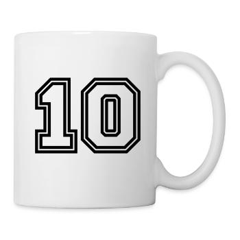 10 Zahl symbol - Tasse - Weiß - Rechts