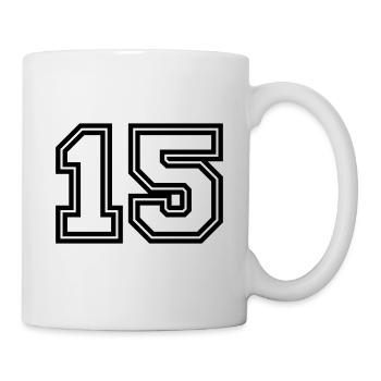 Symbole de 15 chiffres - Mug blanc - blanc - Droite