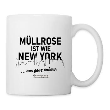 Müllrose ist wie New York - Tasse - Weiß - Rechts