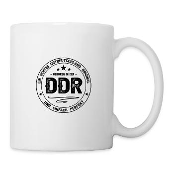 Geboren In Der DDR Ostdeutschland - Tasse - Weiß - Rechts