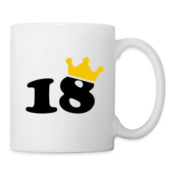 18 Krone 18. Geburtstag 18 Jahre - Tasse - Weiß - Rechts