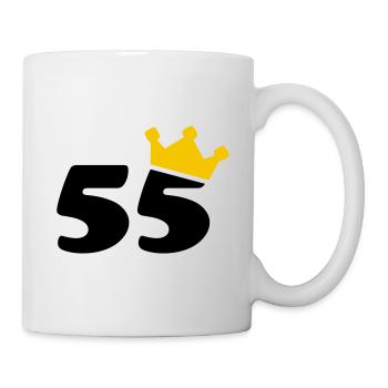 55 Krone 55. Geburtstag 55 Jahre - Tasse - Weiß - Rechts