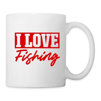 I love fishing - Mug - white - Right