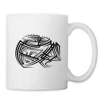 Igel Tribal Tattoo - Tasse - Weiß - Rechts