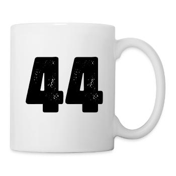 44 Zahl Trikot - Tasse - Weiß - Rechts