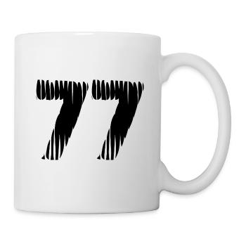 77 Zahl Trikot - Tasse - Weiß - Rechts