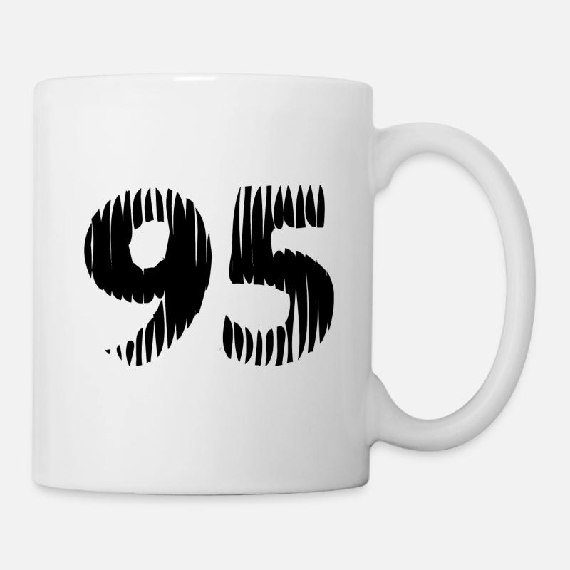 95 Zahl Trikot - Tasse - Weiß