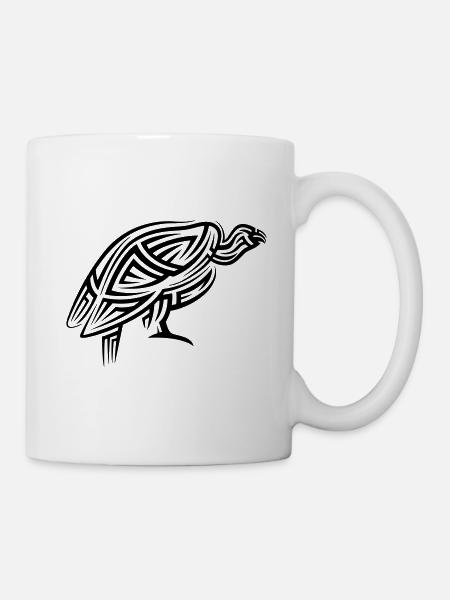 Geier Tribal Tattoo - Tasse - Weiß