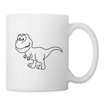 Dinosaur T-Rex Comic - Mug - white - Right