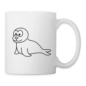 Robbe Tier Comic - Tasse - Weiß - Rechts