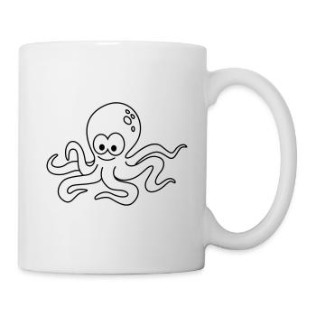 Octopus Comic Animal - Mug blanc - blanc - Droite