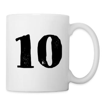 Maillot à 10 chiffres - Mug blanc - blanc - Droite