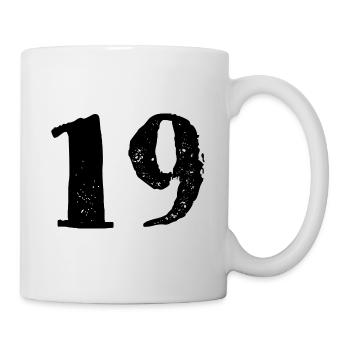 19 Zahl Trikot - Tasse - Weiß - Rechts