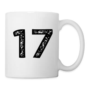 17 Zahl Trikot - Tasse - Weiß - Rechts