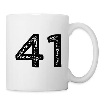 Maillot à 41 numéros - Mug blanc - blanc - Droite