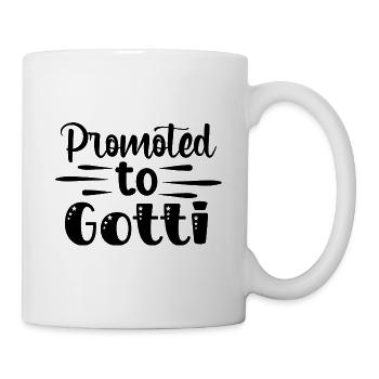 Befördert zum Gotti Patentante Schweiz Taufgotti - Tasse - Weiß - Rechts