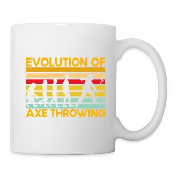 Evolution of Axe Throwing - Tasse - Weiß - Rechts
