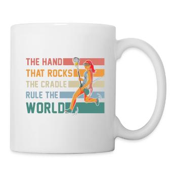 The hand that Rocks the cradle rule the World - Tasse - Weiß - Rechts