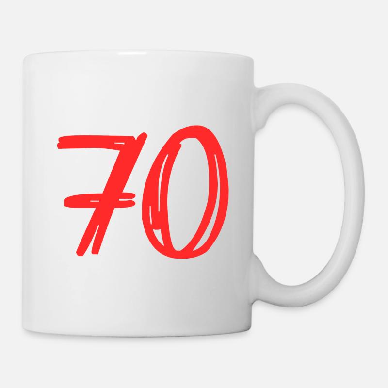 70. 70 ANS. 70e ANNIVERSAIRE. ANNIVERSAIRE 70 ANS. - Mug blanc - blanc