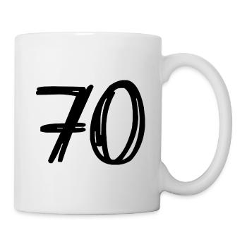 70 YEARS. 70TH ANNIVERSARY. BIRTHDAY 70 YEARS. 70 - Mug - white - Right