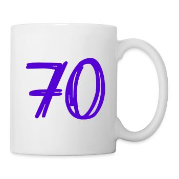 70 YEARS. 70TH ANNIVERSARY. BIRTHDAY 70 YEARS. 70 - Mug - white - Right
